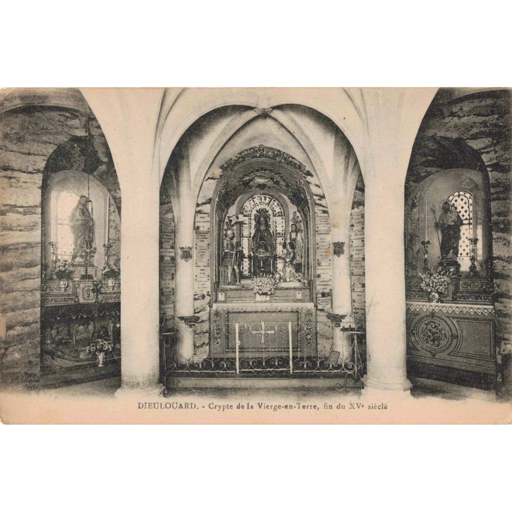 Dieulouard France Crypte de la Vierge-en-Terre Church Crypt Antique Postcard - Picture 1 of 2